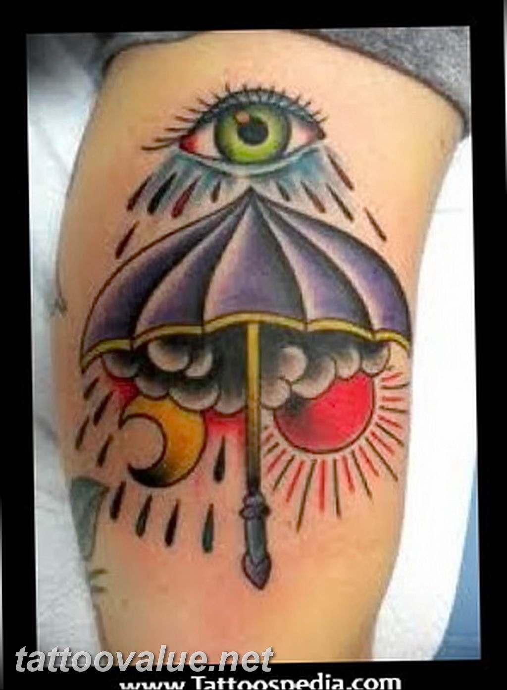 photo tattoo umbrella 06.12.2018 №113 - example of tattoo design umbrella - tattoovalue.net